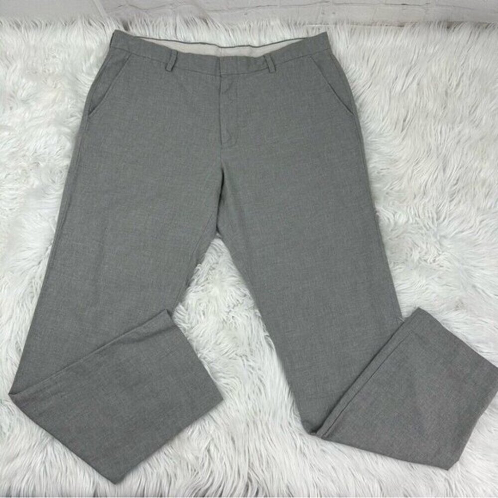 J.Crew Bowery Slim Fit Dress Pants Mens 35x31 Gray 100% Cotton Chino Trousers
